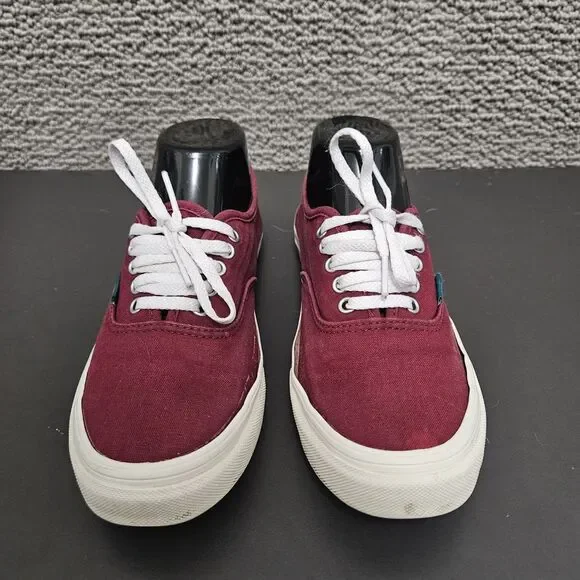 VANS Women's Burgundy Canvas Lace Up Low Top Skate Shoes Size 7.5 - Picture 2 of 9